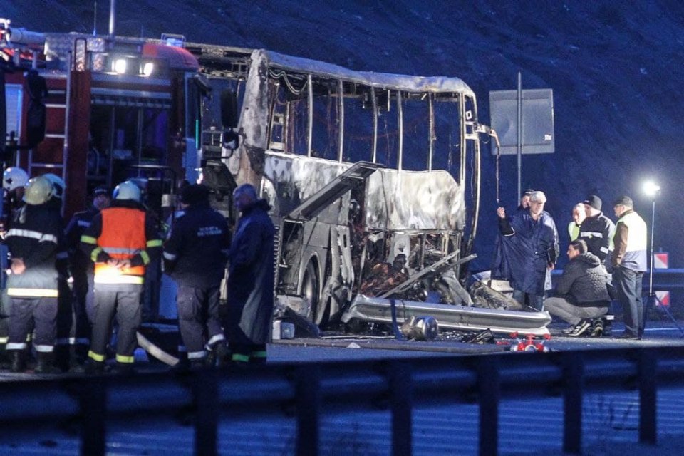 У Болгарії згорів автобус із туристами