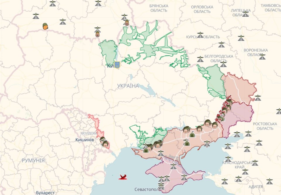 Карта бойових дій від Deep State станом на 4 грудня 2022 року