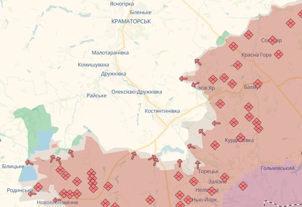 Карта бойових дій в Україні станом на 10 листопада 2025 року