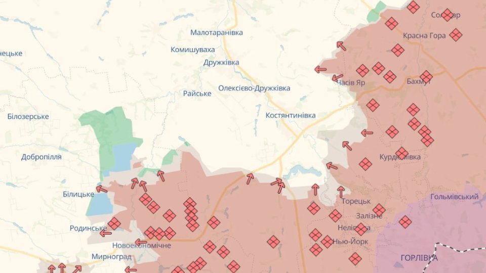 Карта бойових дій в Україні станом на 11 листопада 2025 року