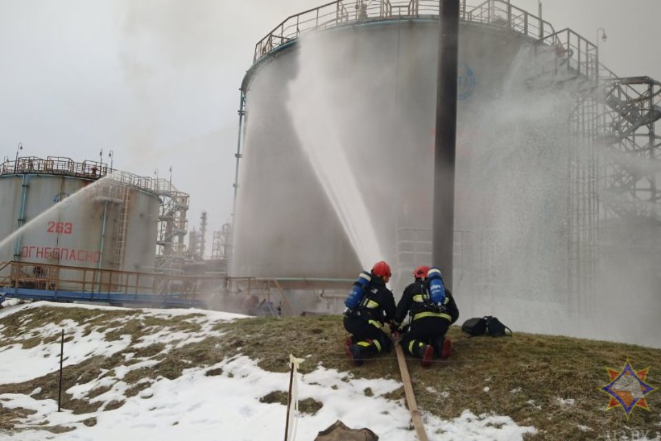 пожежа на заводі Нафтан