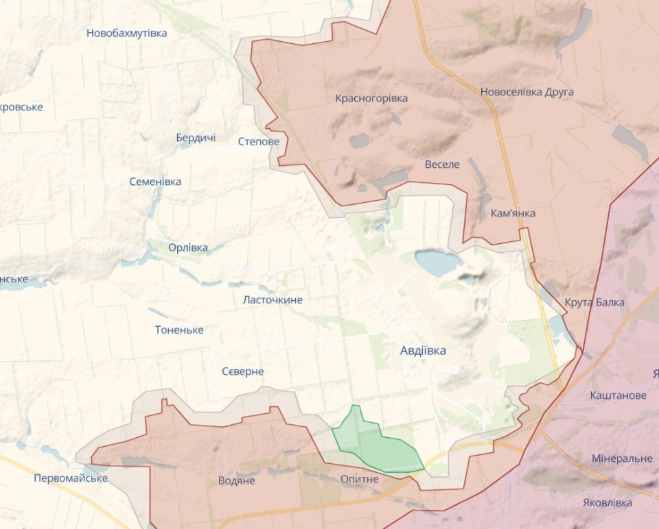 карта бойових дій авдіївка 5 грудня