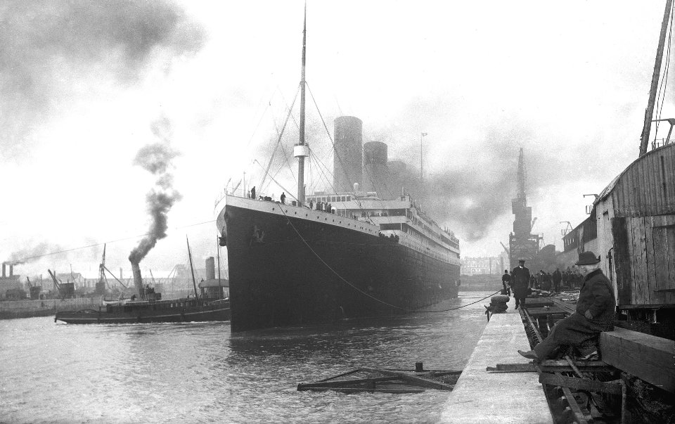 «Титанік» виходить із Саутгемптона у перший і останній рейс 10 квітня 1912 року / Wikimedia Commons 