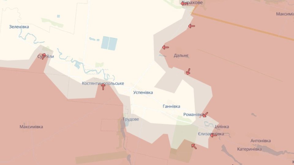 Карта бойових дій станом на 5 грудня