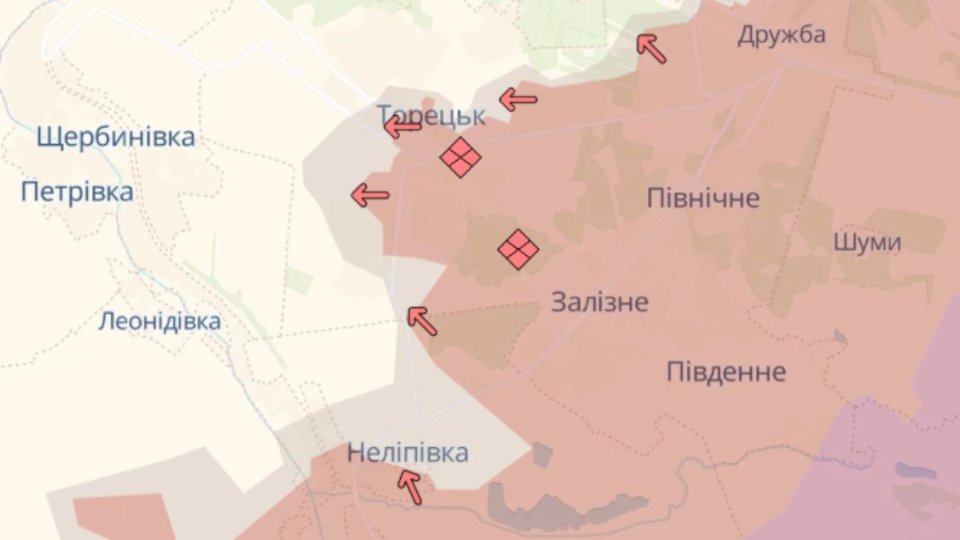 Карта бойових дій станом на 12 грудня