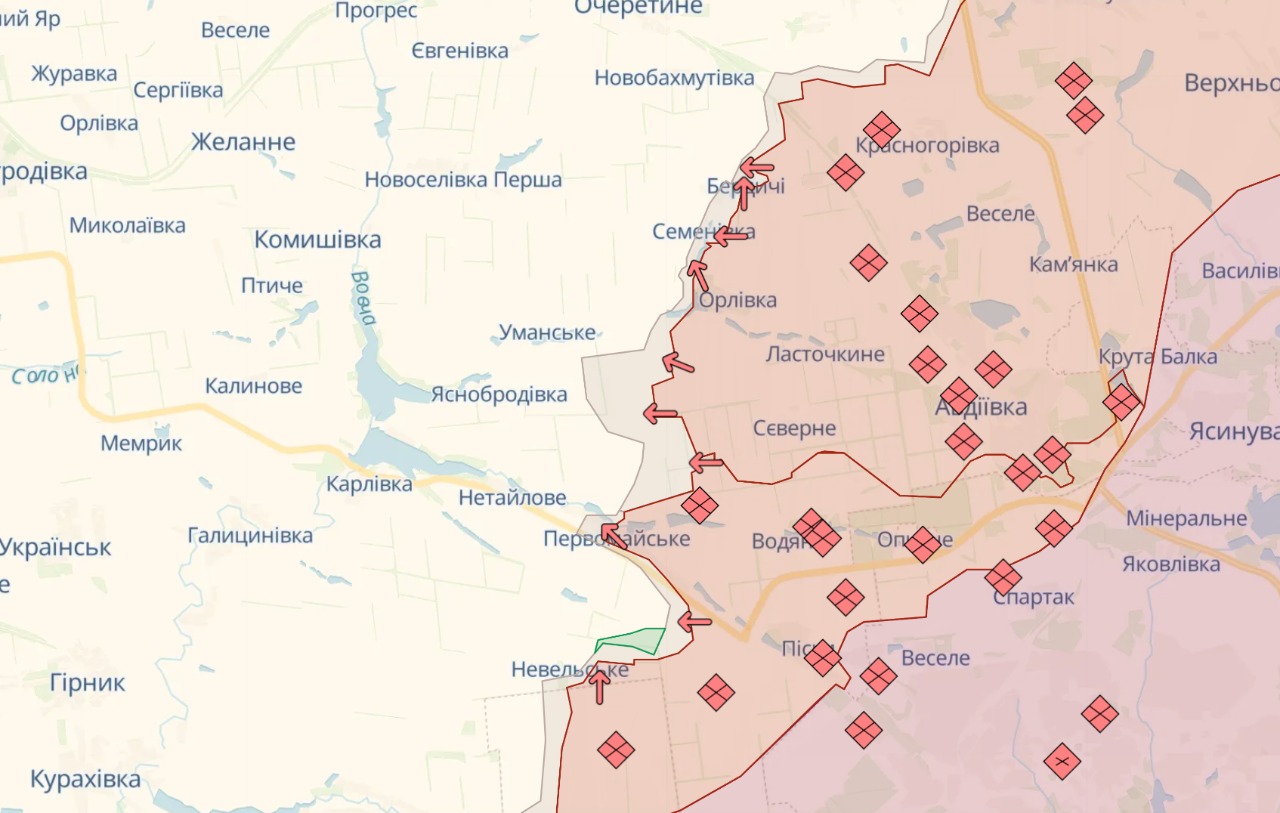 Карта бойових дій в Україні станом на 31 березня | Chas.News