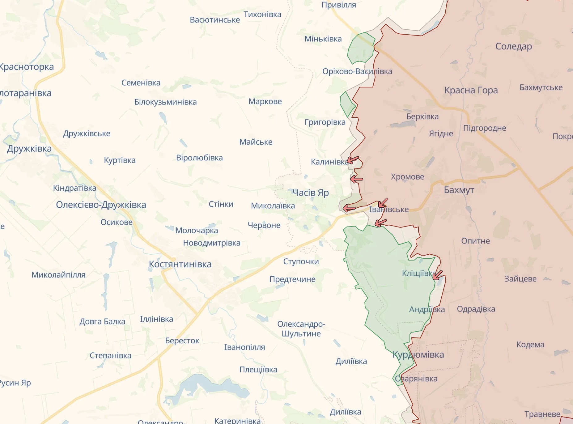 Карта бойових дій в Україні станом на 15 квітня | Chas.News