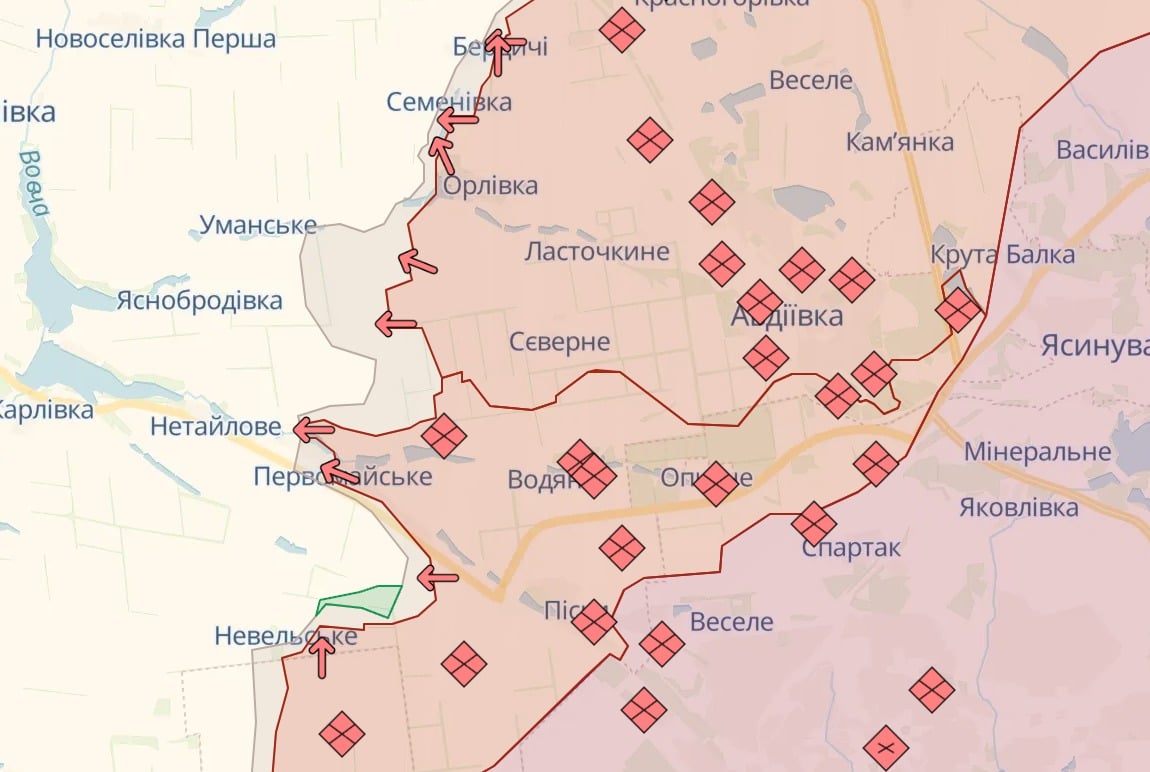 Карта бойових дій в Україні станом на 5 квітня 2024 року | Chas.News
