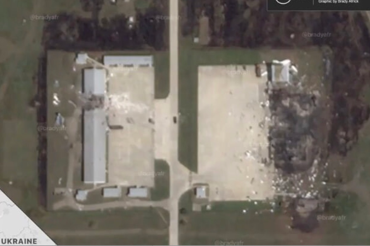 З’явилися супутникові знімки, що підтверджують знищення складу «шахедів» у рф
