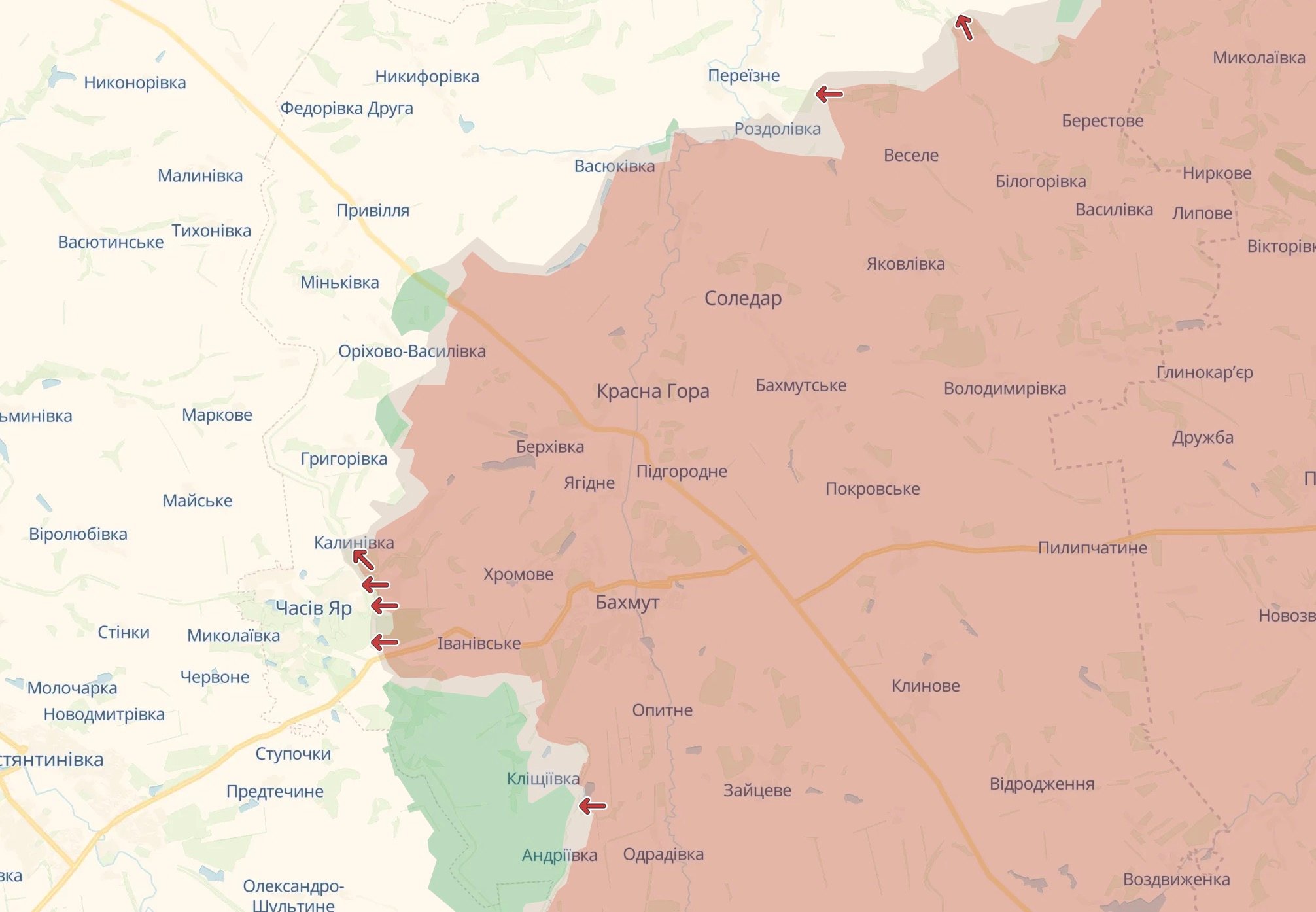 Карта бойових дій в Україні станом на 12 липня 2024 року | Chas.News