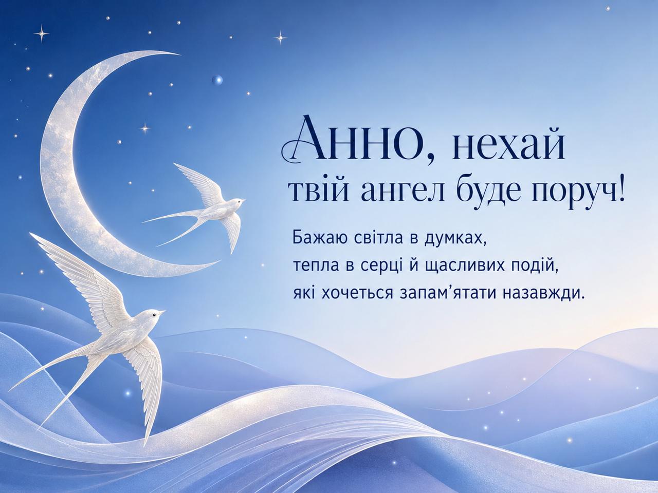 Картинка-привітання для Анни