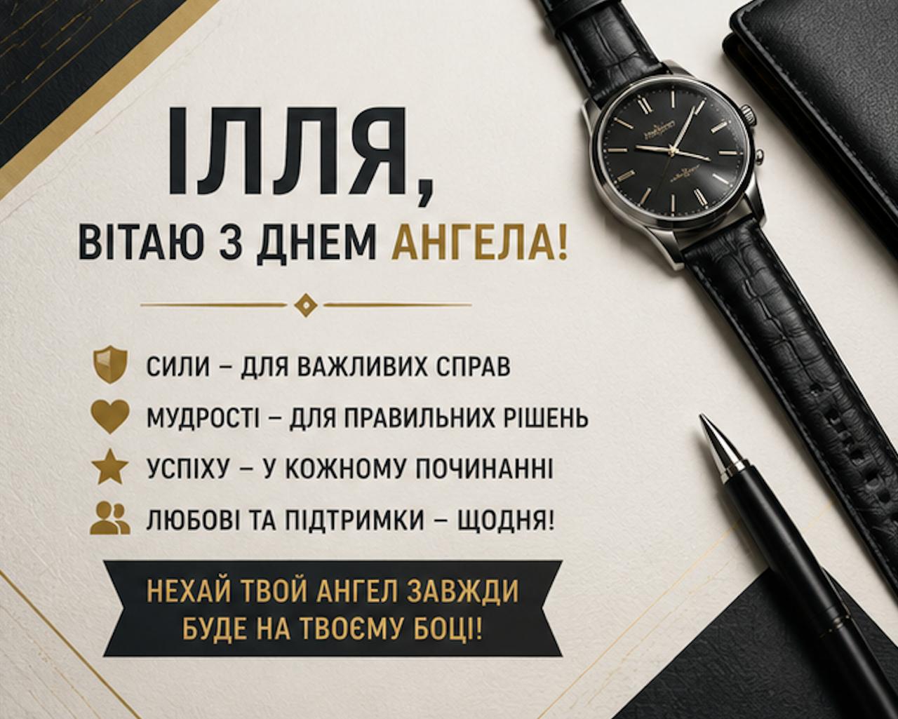 День ангела Іллі — святкова картинка День ангела Іллі — святкова картинка