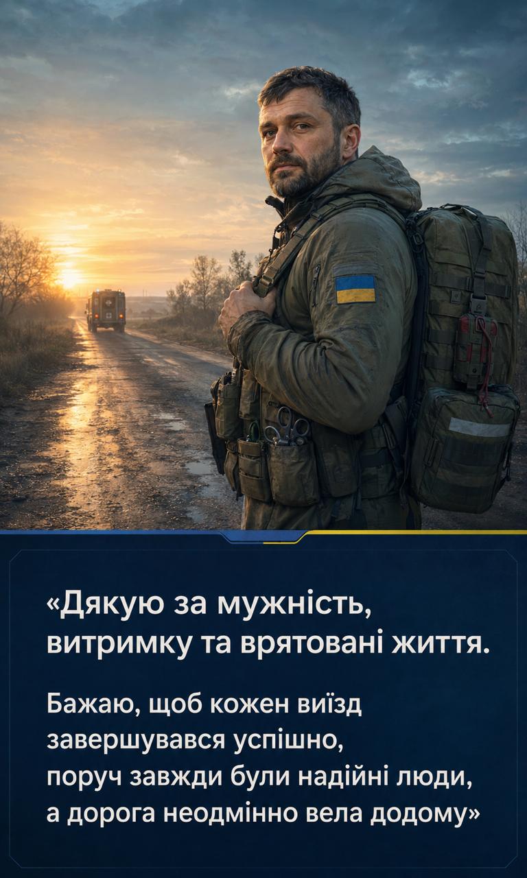 Привітання з Днем медика для бойового медика