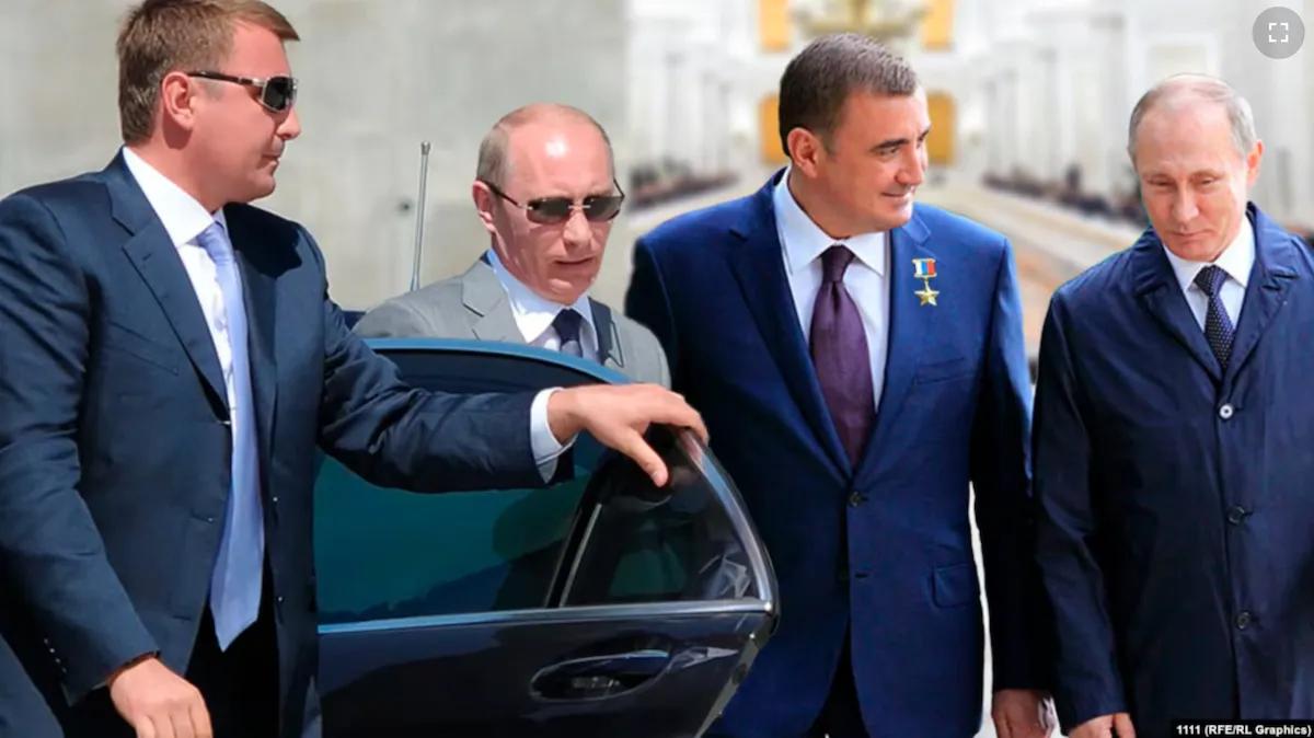 Олексій Дюмін поруч із Володимиром Путіним