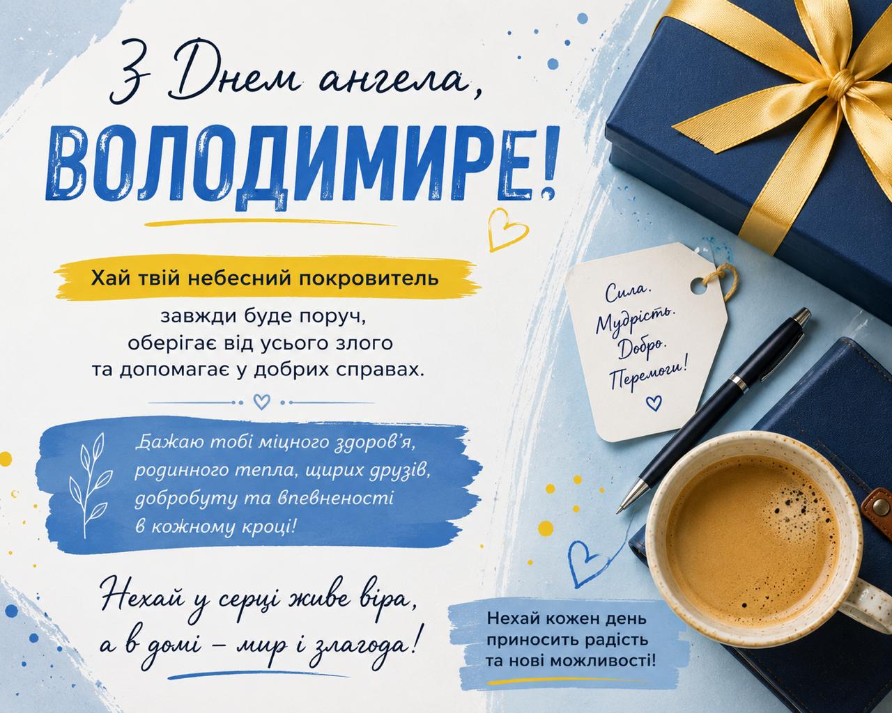 Привітання з Днем ангела Володимира Привітання з Днем ангела Володимира