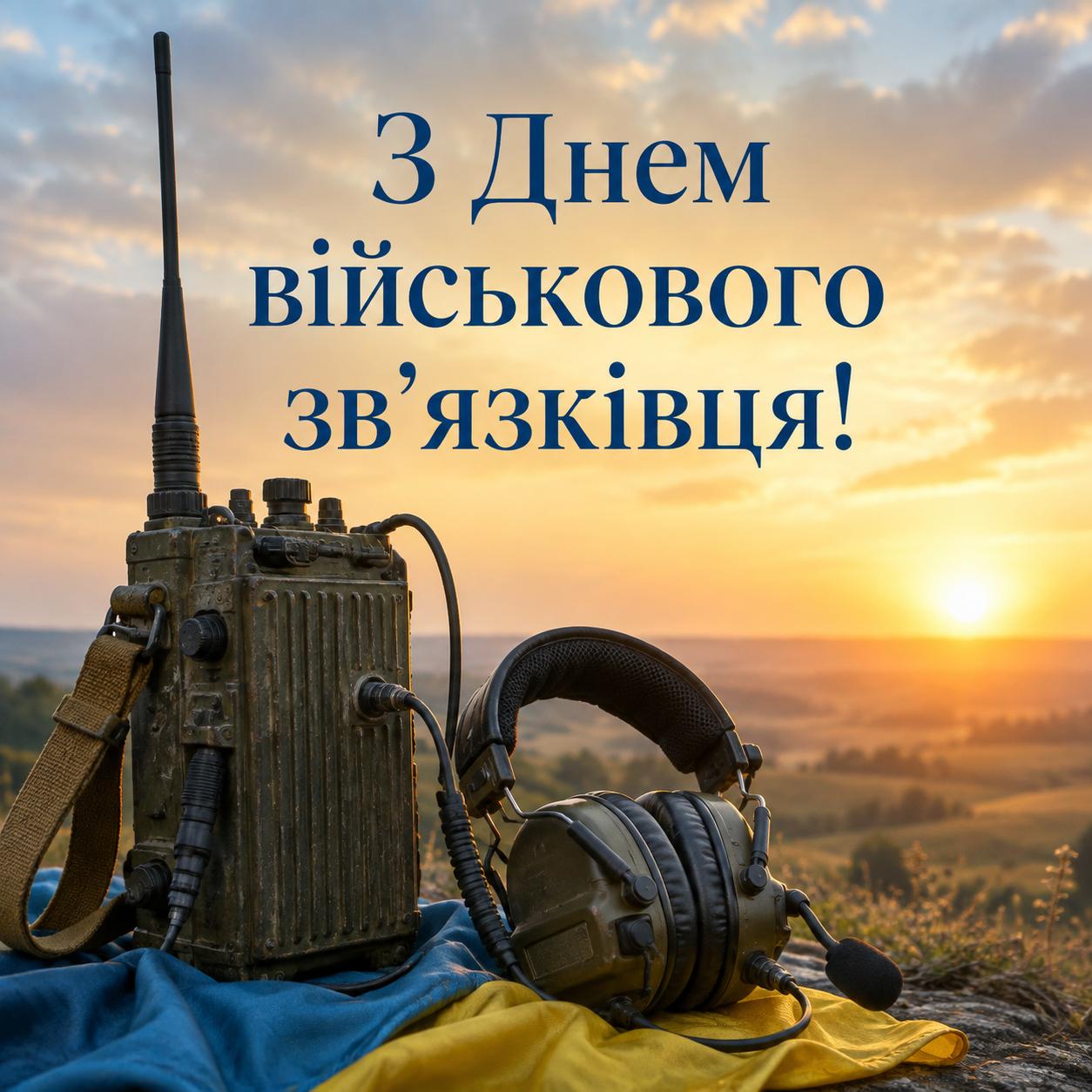 З Днем військового зв’язківця 2026 — картинка-привітання З Днем військового зв’язківця 2026 — картинка-привітання