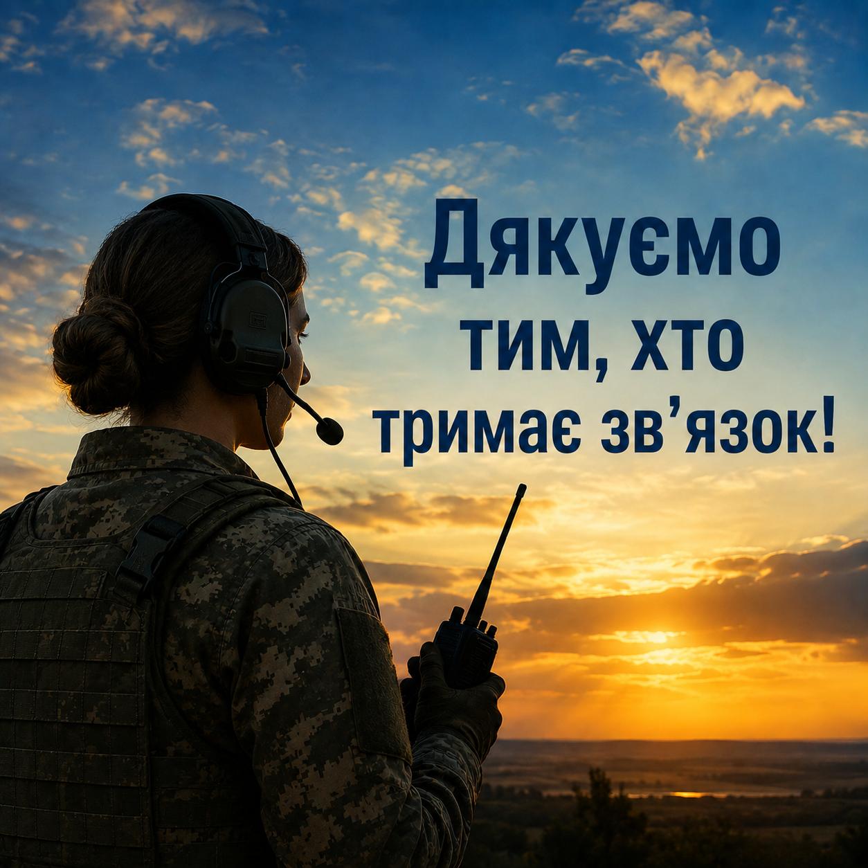 З Днем військової зв’язківиці 2026 — листівка-привітання З Днем військової зв’язківиці 2026 — листівка-привітання