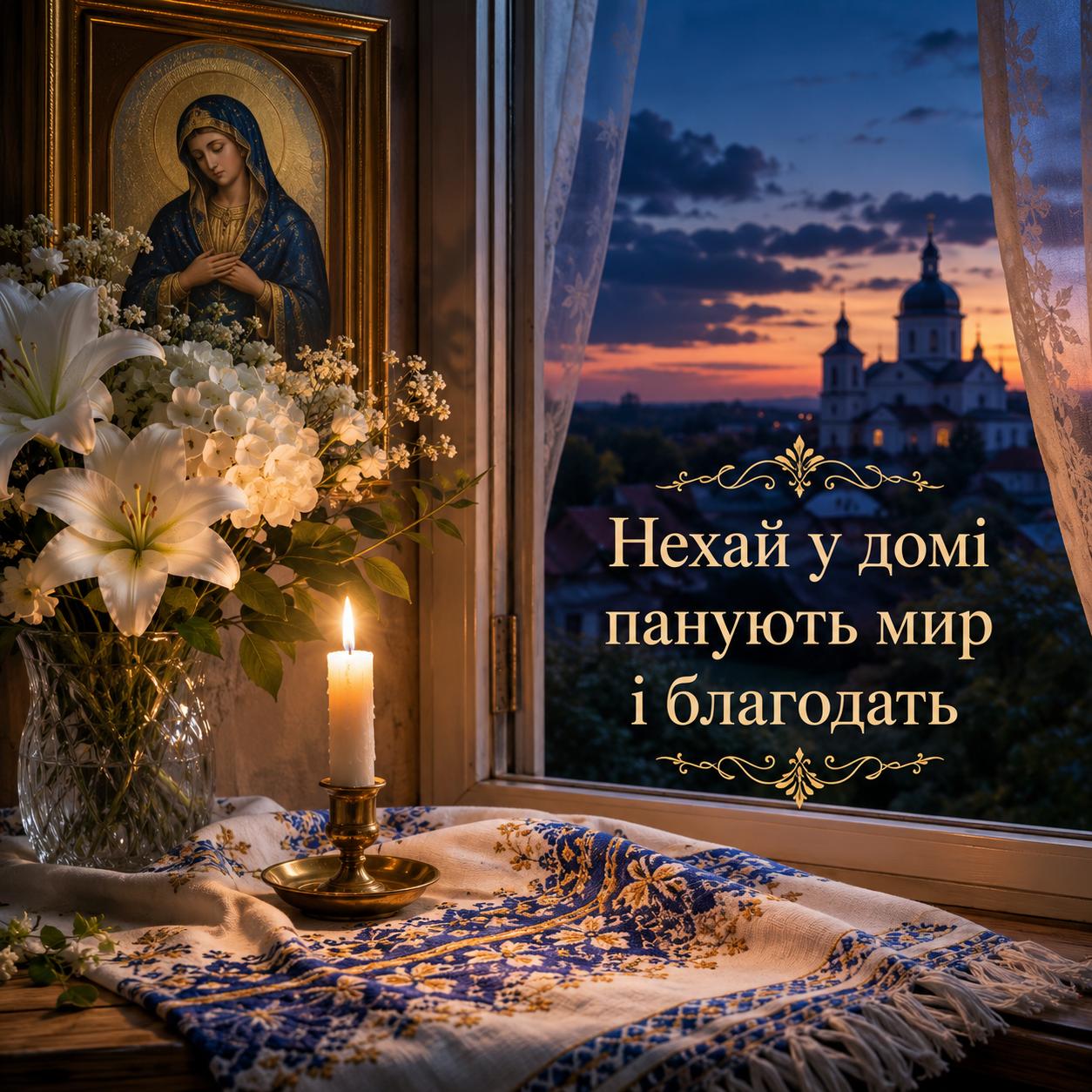З Успінням Пресвятої Богородиці — картинка українською З Успінням Пресвятої Богородиці — картинка українською