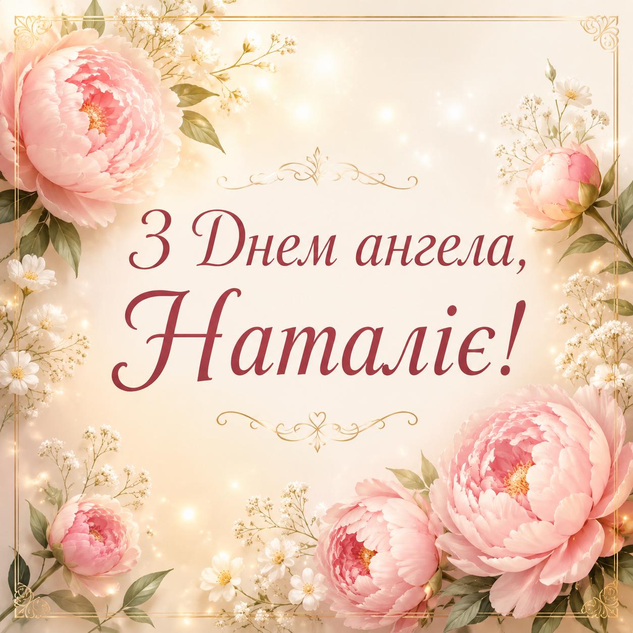 Картинка з іменинами Наталії українською