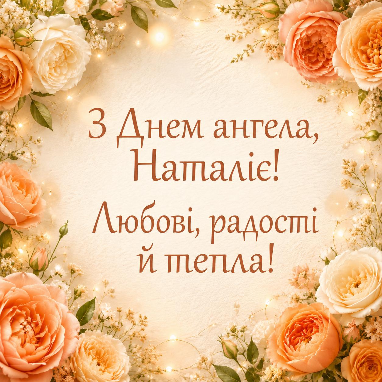 Привітання з Днем ангела Наталії