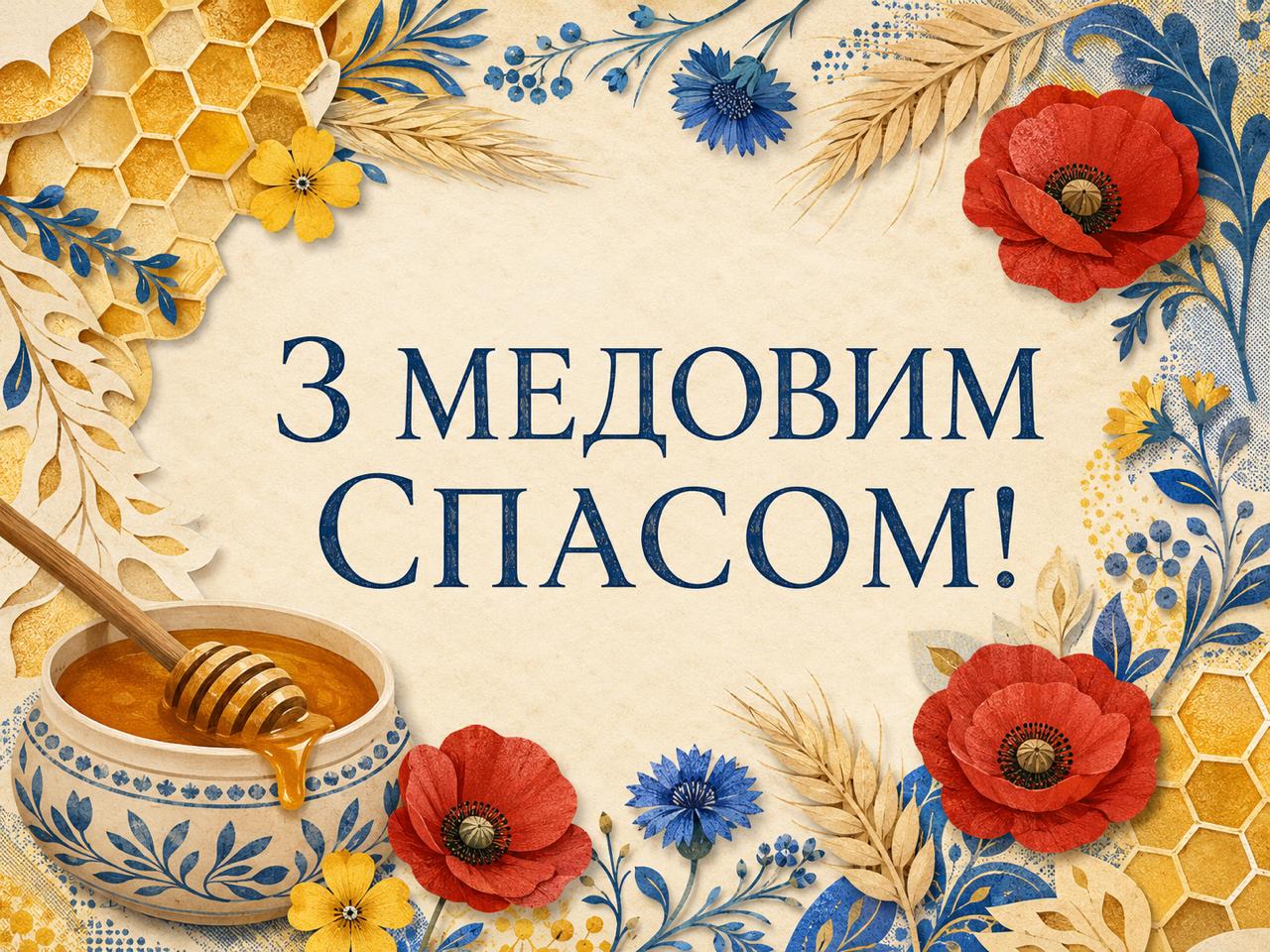 Листівка з Медовим Спасом Листівка з Медовим Спасом