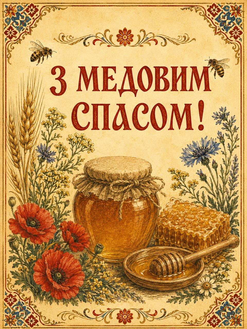 Картинка та листівка з Маковієм та Медовим Спасом Картинка та листівка з Маковієм та Медовим Спасом