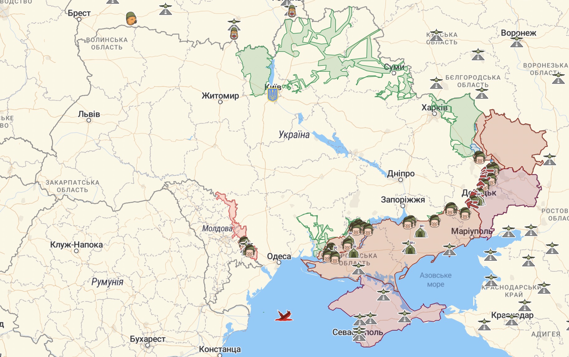 Онлайн-карта бойових дій від Deep State станом на 30 вересня 2022 року