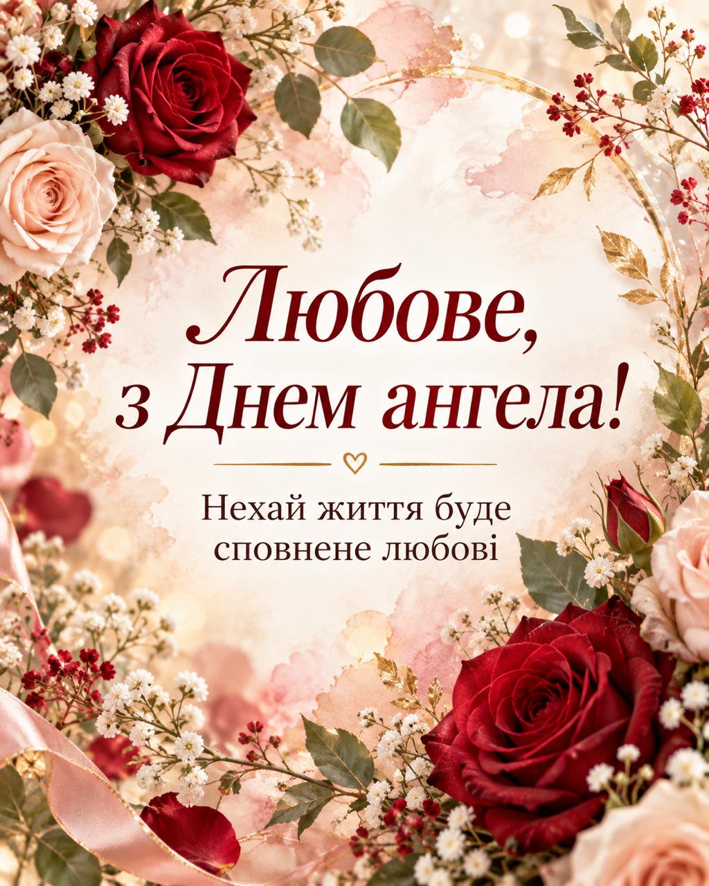 Привітання з Днем ангела Любові