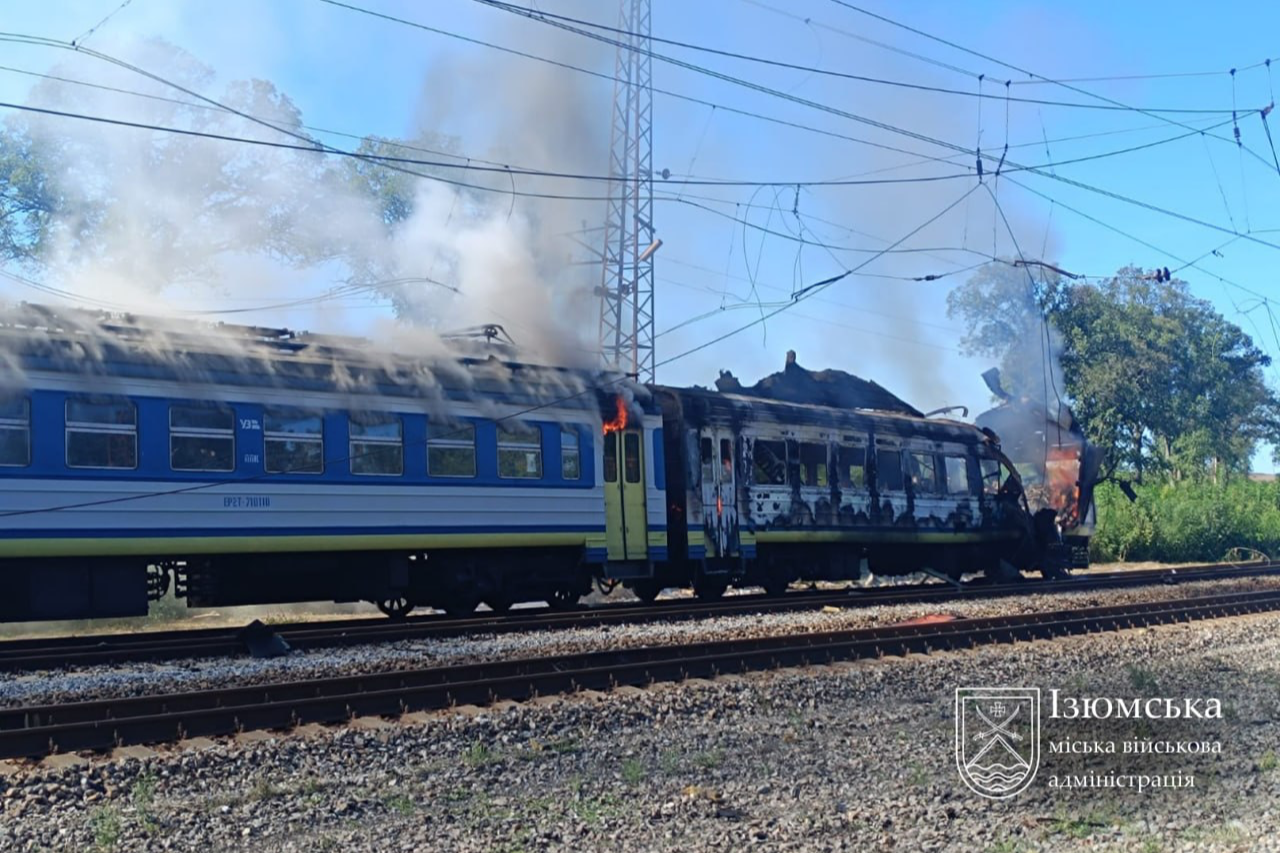 Російський Shahed влучив у пасажирський потяг Харків — Ізюм: шестеро постраждалих