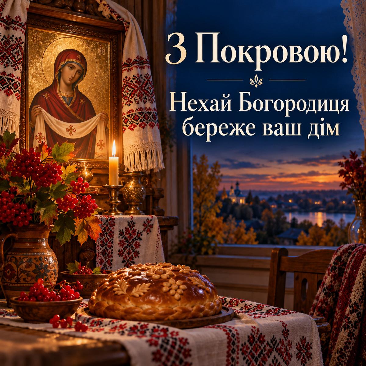 З Покровою! Нехай Богородиця береже ваш дім