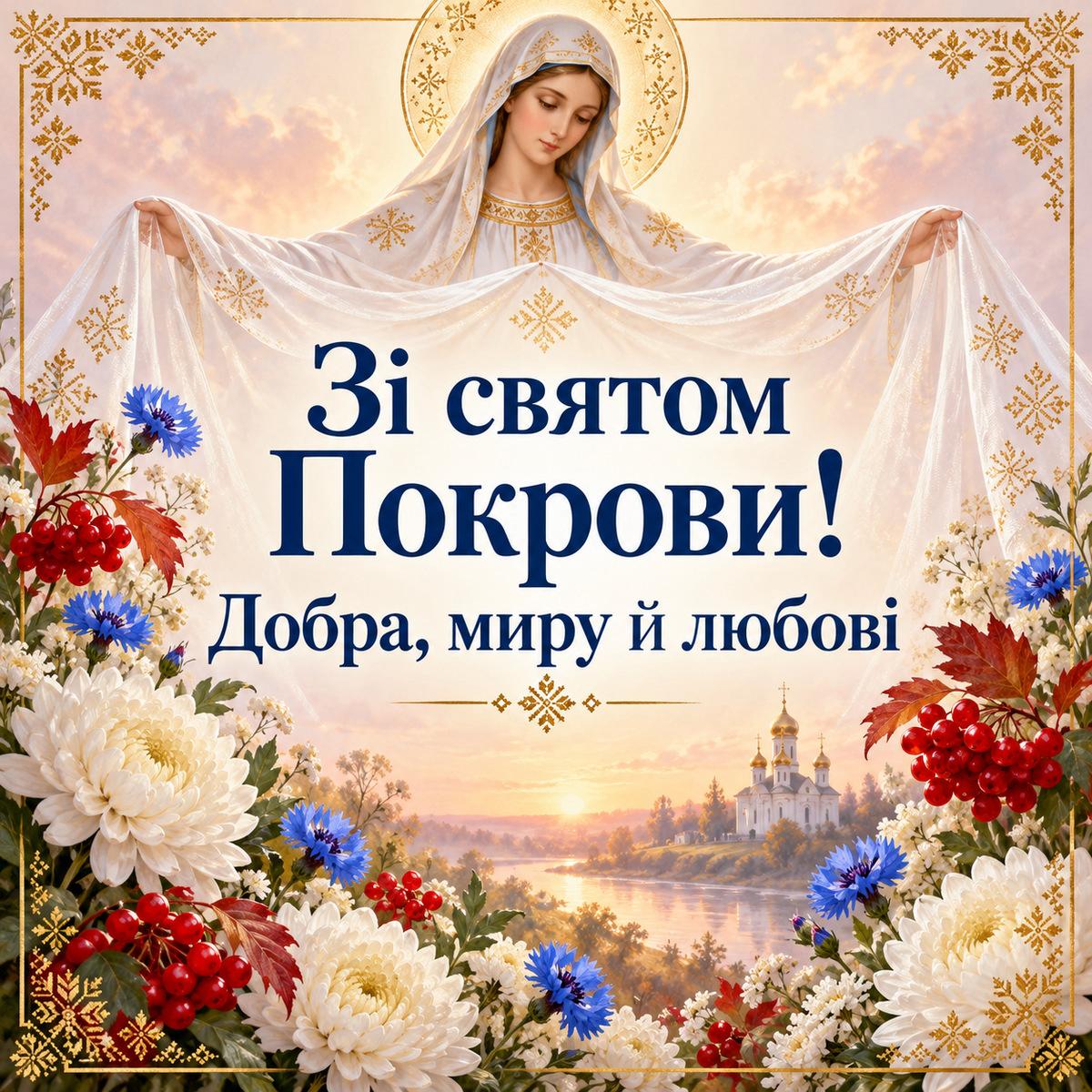 Зі святом Покрови! Добра, миру й любові