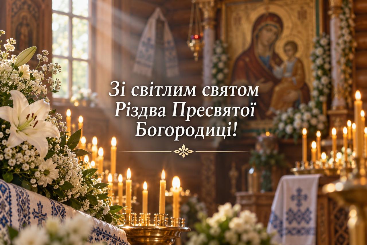 З Різдвом Пресвятої Богородиці — святкова листівка українською З Різдвом Пресвятої Богородиці — святкова листівка українською