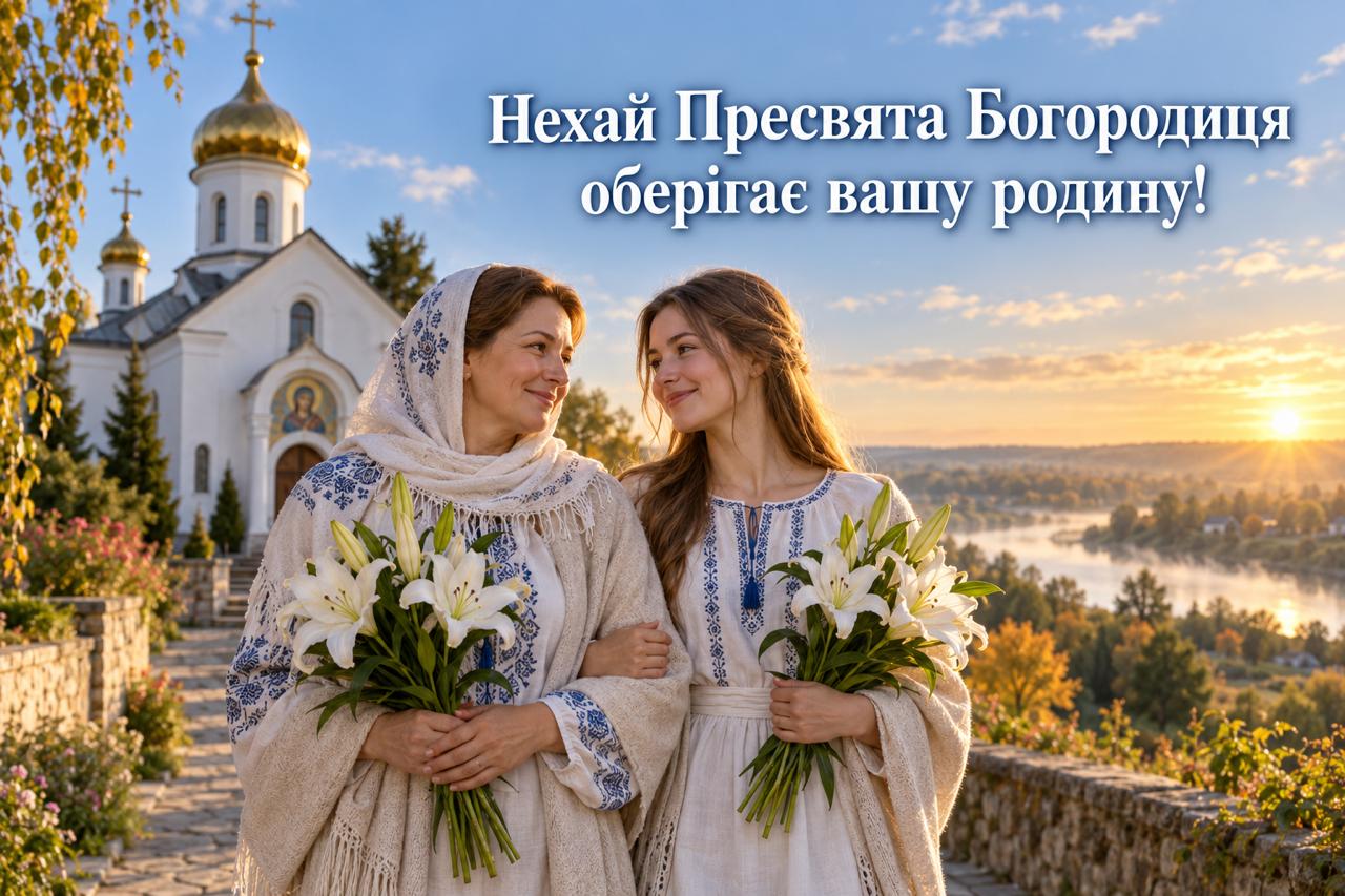 Привітання з Другою Пречистою — листівка з теплими побажаннями Привітання з Другою Пречистою — листівка з теплими побажаннями
